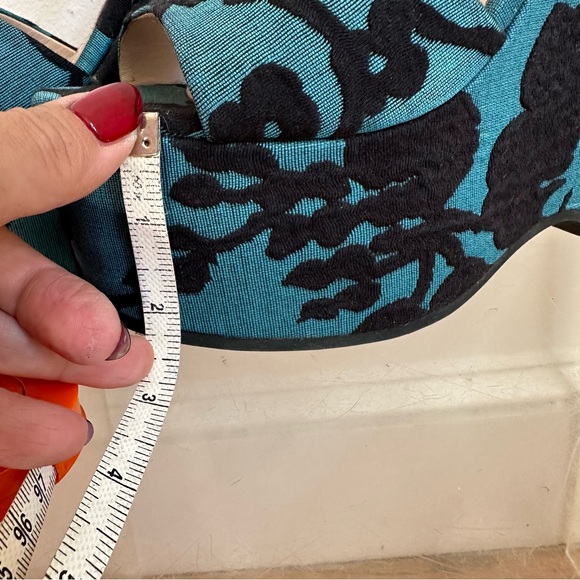 Miu Miu Brocade Platform Wedge Sandals 37 - Picture 7 of 7